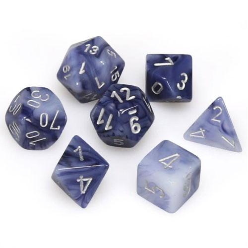 Image of Chessex Phantom - Black/Silver - 7 Dice