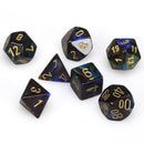 Chessex Lustrous - Shadow/Gold - 7 Dice