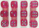 Chessex Borealis - Pink/Silver - 12 D6