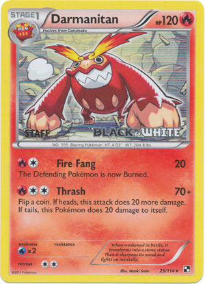 Darmanitan (Black & White Staff Promo) (NM)