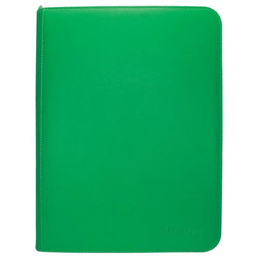 Green Pro Vivid 9 Pocket Zippered Binder