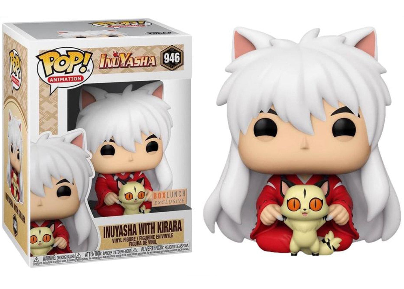 Image of Inuyasha with Kirara #946 (Pop! Animation Inuyasha Box Lunch Exclusive)