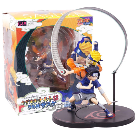 Naruto and Sasuke (G.E.M. Series) Non Scale Painted Anime Figurine NEW in Box