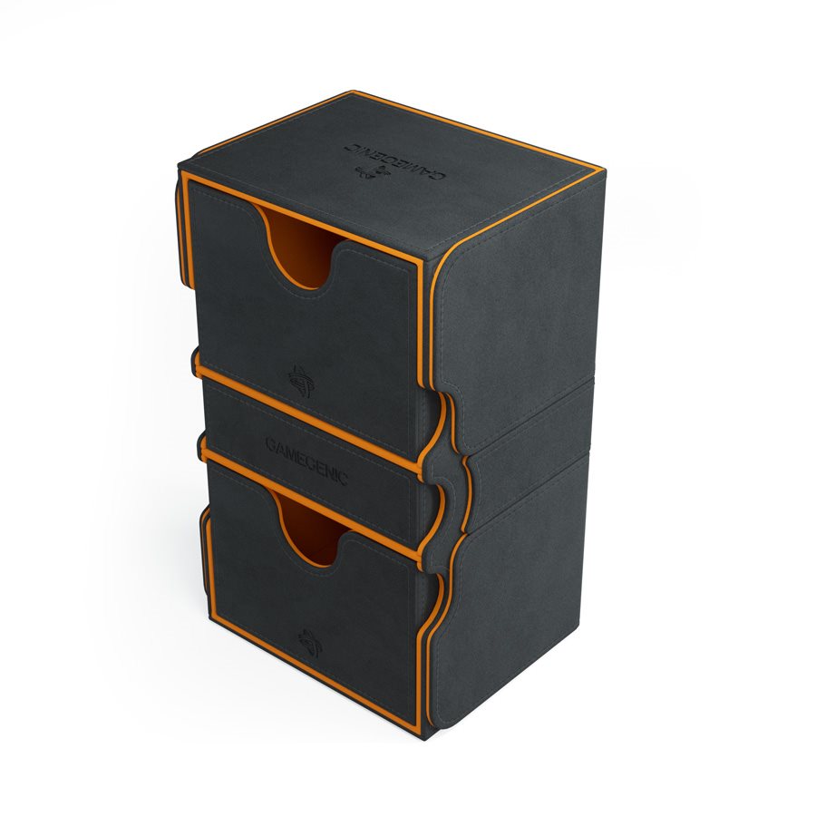 Image of Black/Orange Stronghold Convertible XL Deck Box Exclusive Line (200+)