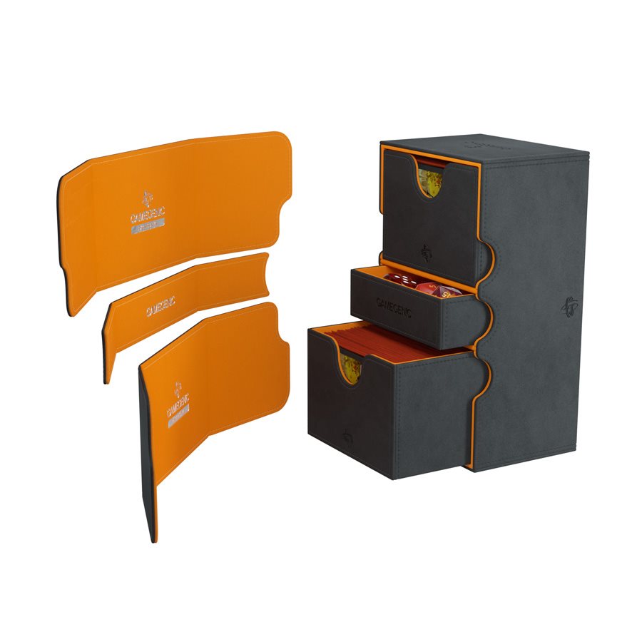 Image of Black/Orange Stronghold Convertible XL Deck Box Exclusive Line (200+)