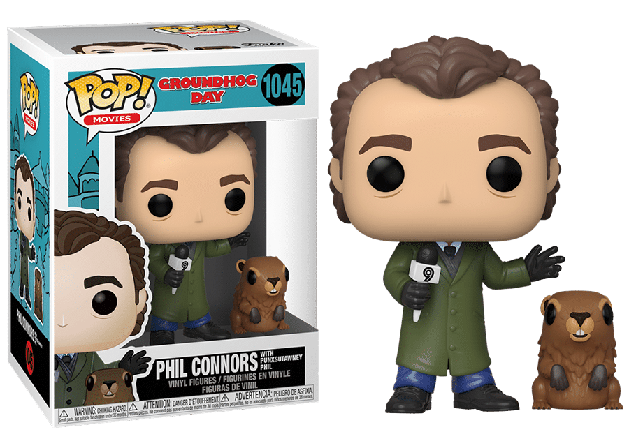 Image of Phil Connors With Punxsutawney Phil (Groundhog Day) #1045 (Damaged)