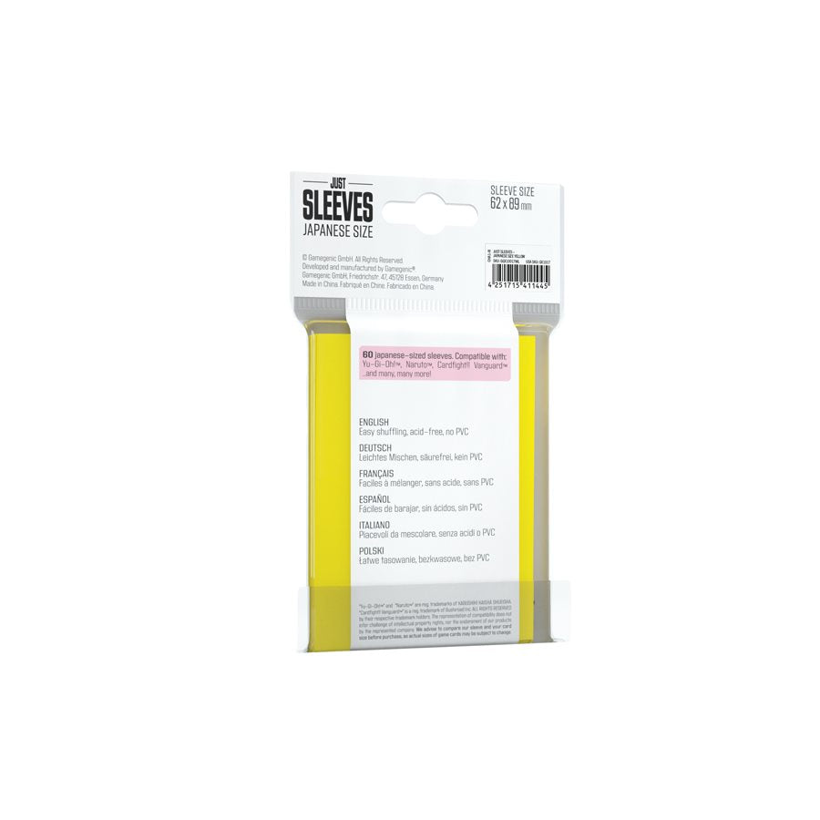 Image of Just Sleeves: Japanese Size (Yellow)