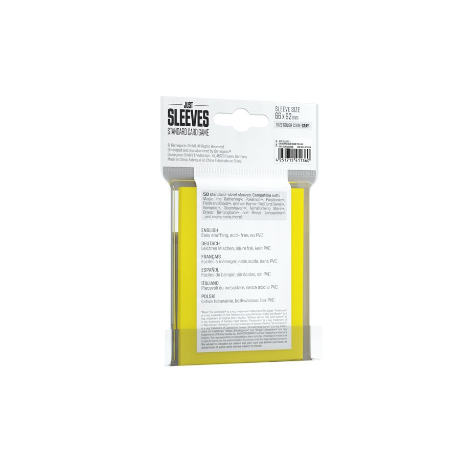 Image of Just Sleeves: Standard Size (Yellow)