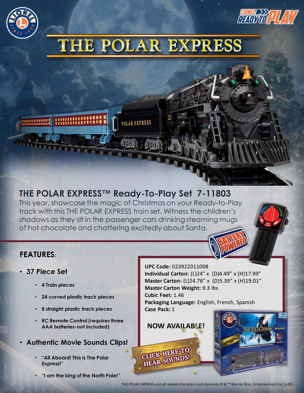 Image of The Polar Express Ready-To-Play Train Set