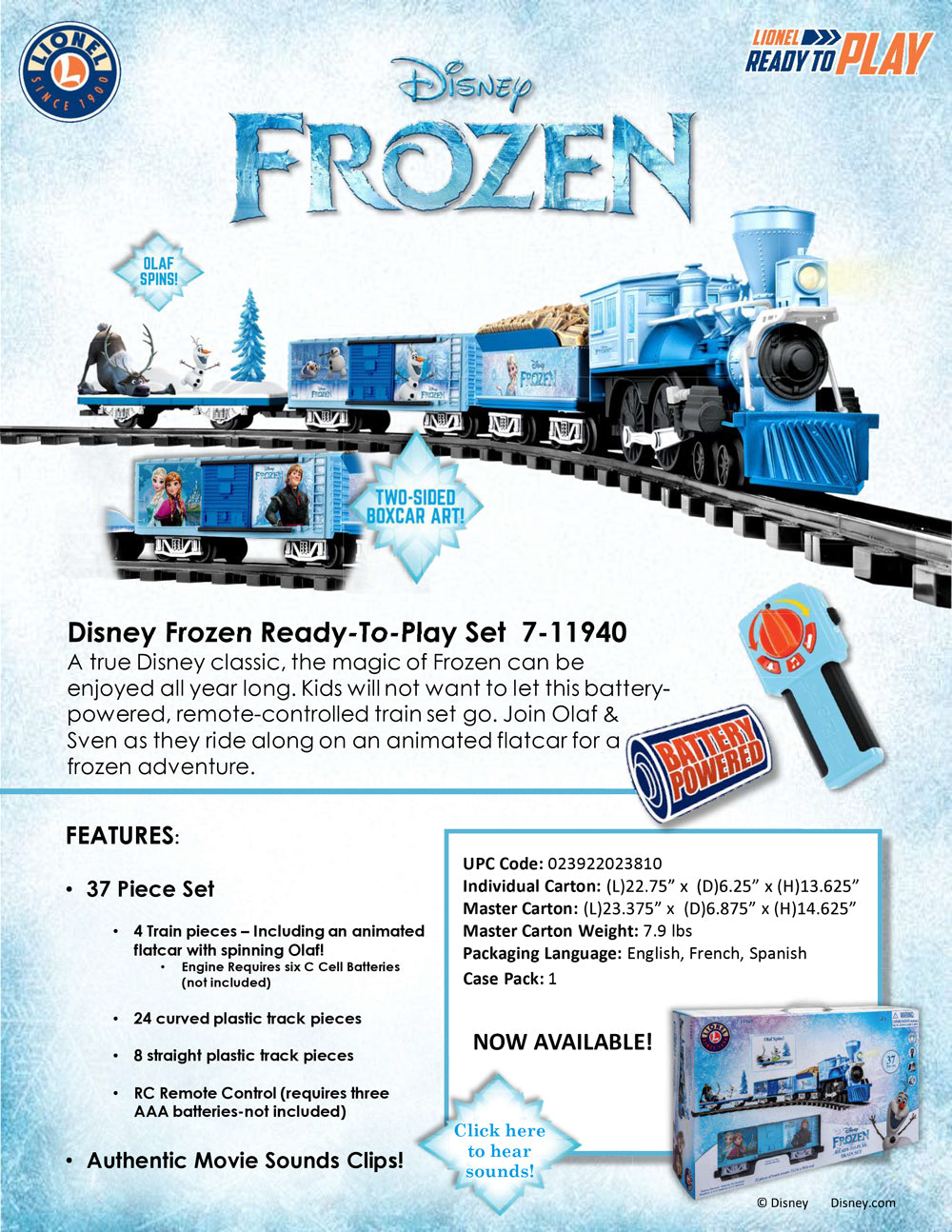 Image of Disney Frozen Ready-To-Play Train Set