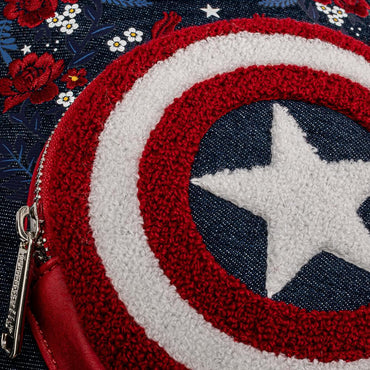 Captain America Denim Backpack - Loungefly