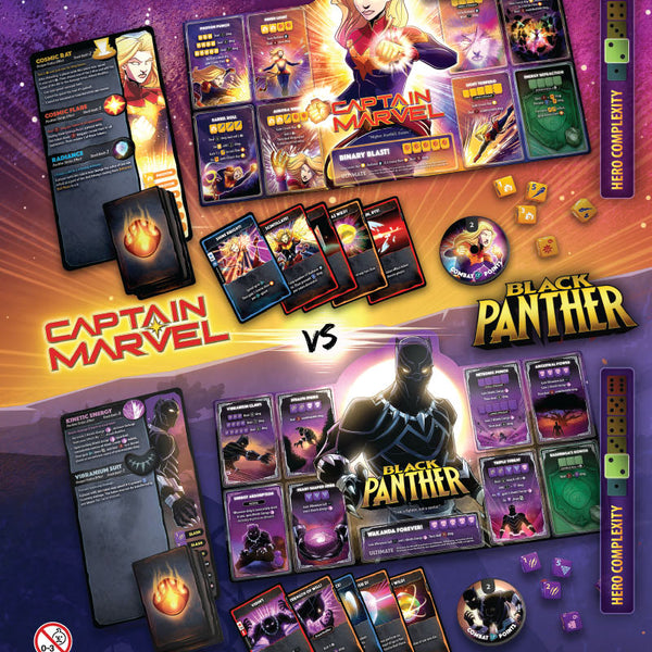 Image of Marvel Dice Throne 2-Hero Box (Captain Marvel, Black Panther)