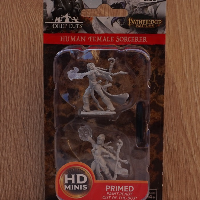 Image of Wizkids Deep Cuts - Human Female Sorcerer (Unpainted Miniature)
