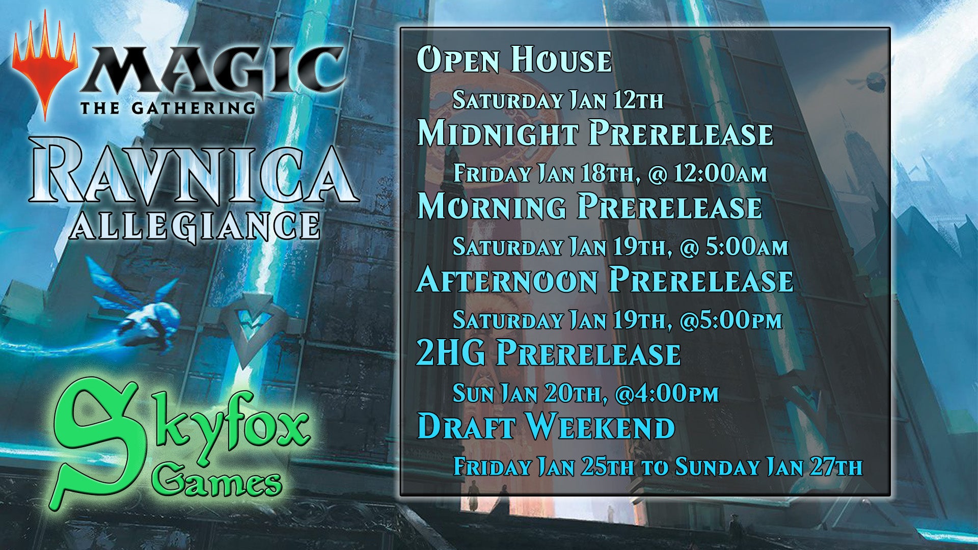 Image of MtG: Ravnica Allegiance Prerelease - 4pm Sunday 2HG Preregistration