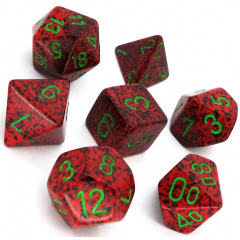 Image of Chessex Speckled - Strawberry - 7 Dice Set