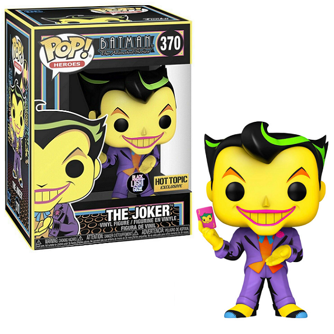 Image of The Joker #370 (Pop! Heroes Batman The Animated Series Black Light Glow Hot Topic Exclusive )