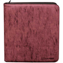 Ruby Suede Zipper 12 Pocket Binder - Ultra Pro