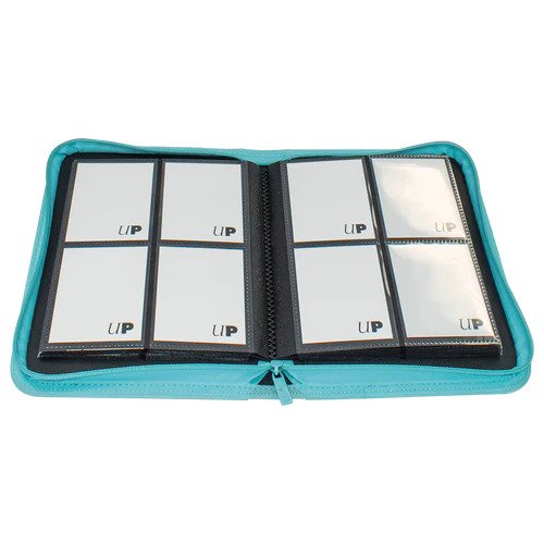 Image of Light Blue Pro Vivid 4 Pocket Zippered Binder