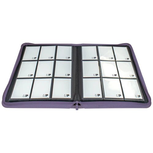 Image of Purple Pro Vivid 9 Pocket Zippered Binder