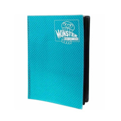Image of Aqua Blue Holofoil Portfolio - Monster 9 Pocket Portfolio