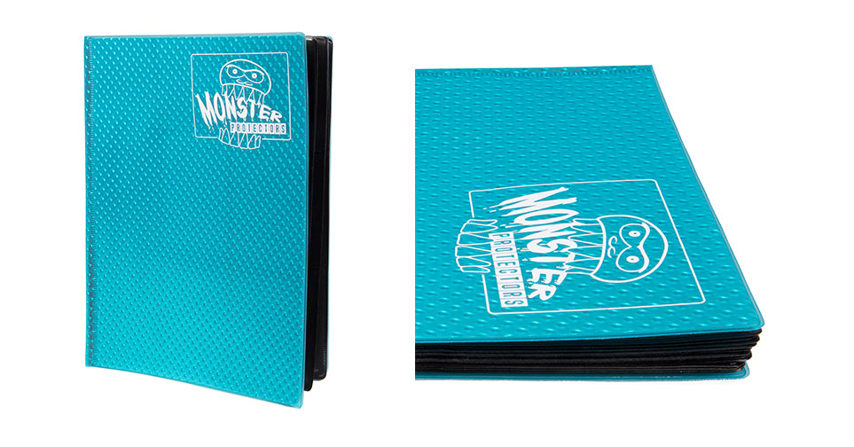 Image of Aqua Blue Holofoil Portfolio - Monster 9 Pocket Portfolio