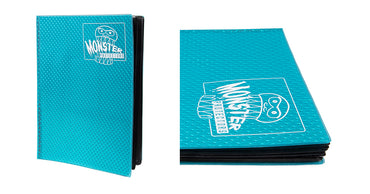 Aqua Blue Holofoil Portfolio - Monster 9 Pocket Portfolio