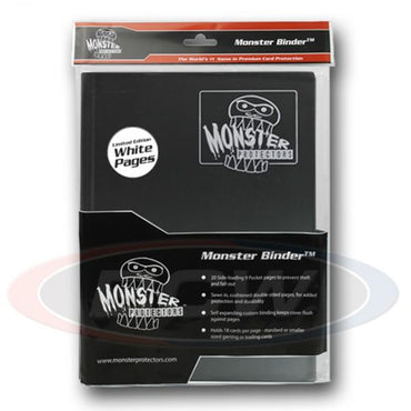 Black with White Pages - Monster 9 Pocket Portfolio
