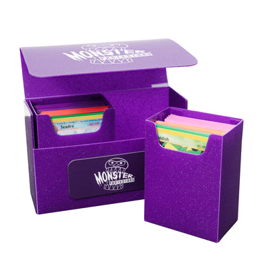 Purple Glitter Double Matte Monster Deck Box