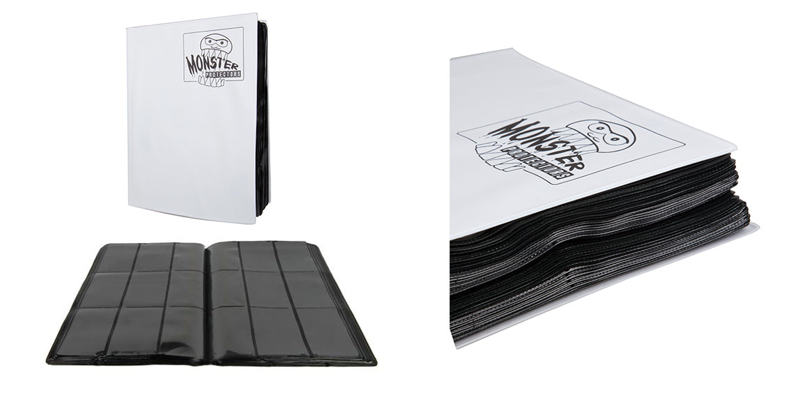 Image of White Mega Monster Matte - Monster 9 Pocket Portfolio