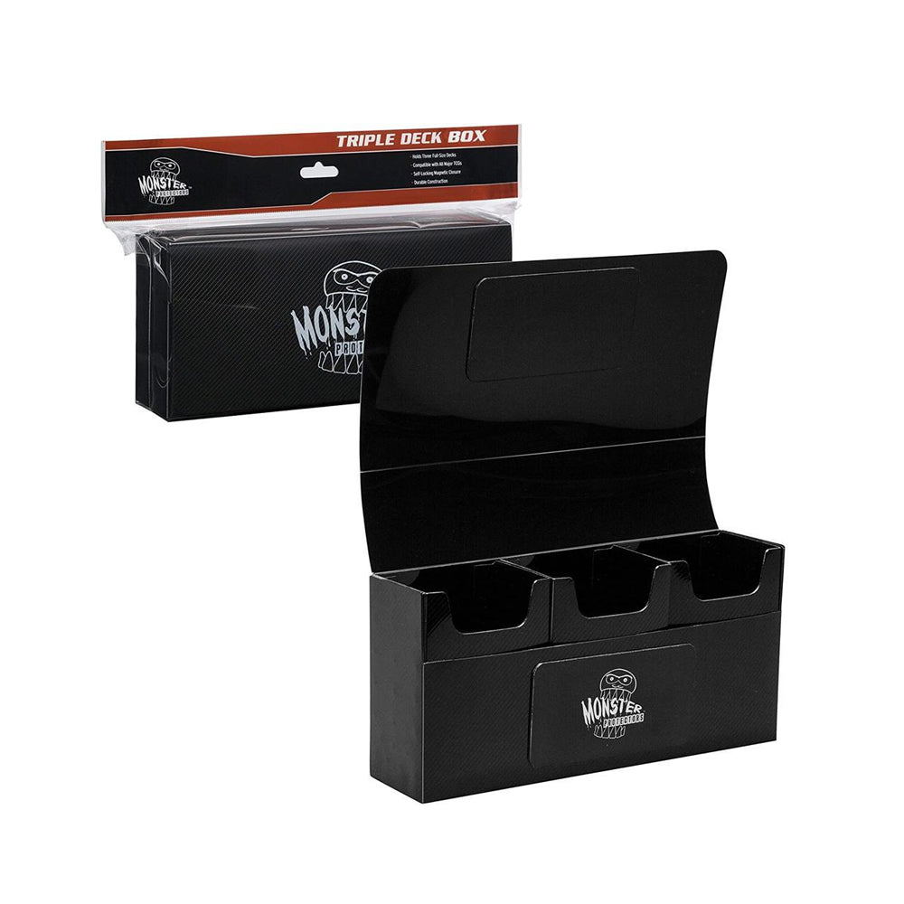 Image of Black Matte Triple Monster Deck Box