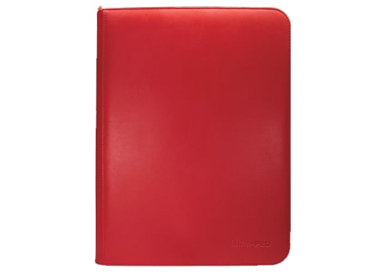 Image of Red Pro Vivid 9 Pocket Zippered Binder