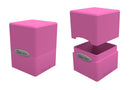 Hot Pink Satin Cube Deck Box 100+