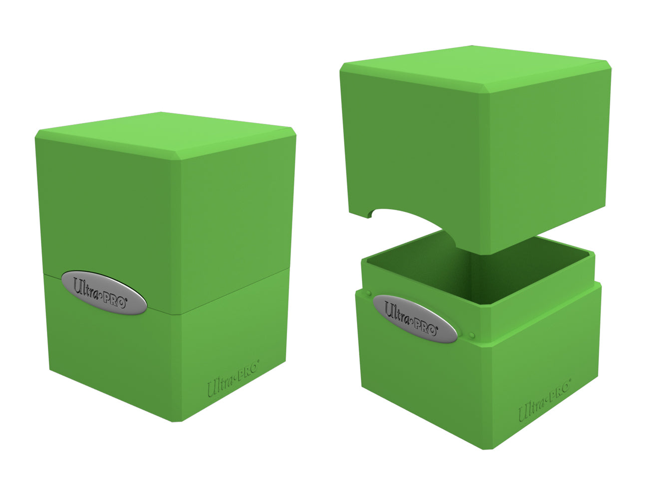 Image of Lime Green Satin Cube Deck Box 100+