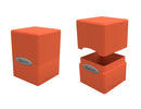 Pumpkin Orange Satin Cube Deck Box 100+