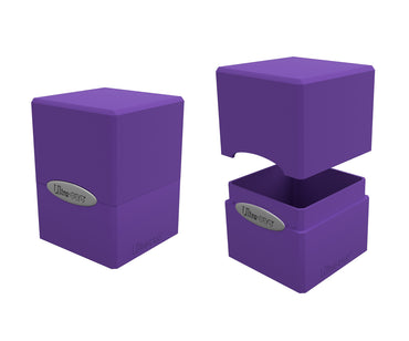 Royal Purple Satin Cube Deck Box 100+