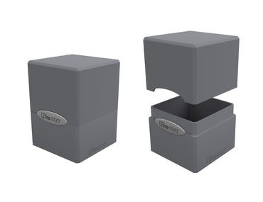 Smoke Grey Satin Cube Deck Box 100+