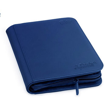 Image of Dark Blue Xenoskin Zipfolio 4 Pocket - Ultimate Guard
