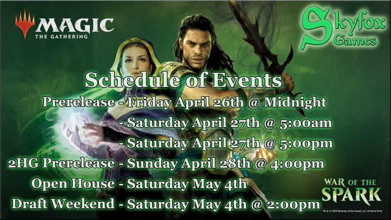 MtG: War of the Spark Prerelease - 5pm Saturday Preregistration
