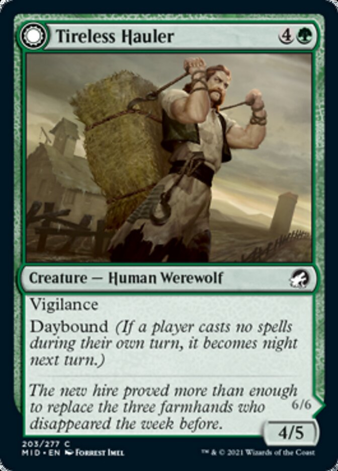 Image of Tireless Hauler // Dire-Strain Brawler [Innistrad: Midnight Hunt]