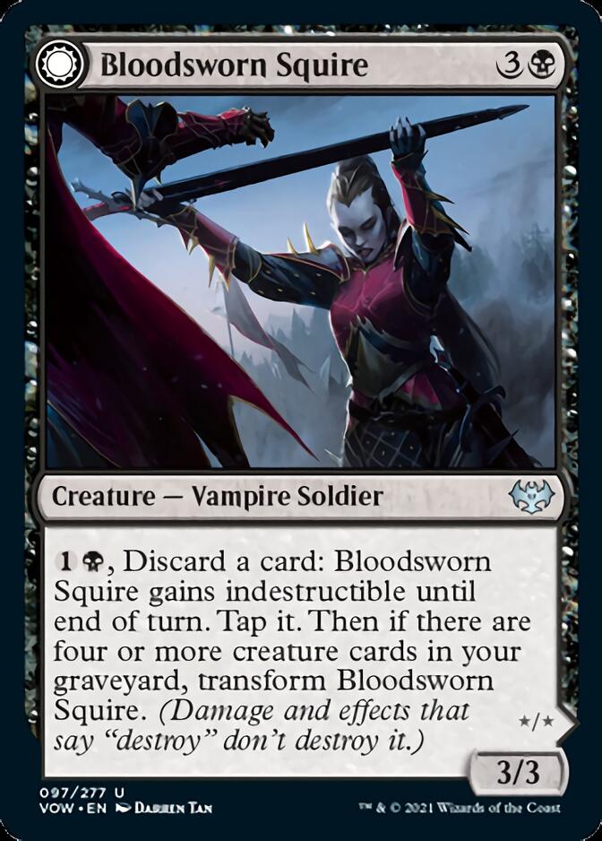 Image of Bloodsworn Squire // Bloodsworn Knight [Innistrad: Crimson Vow]