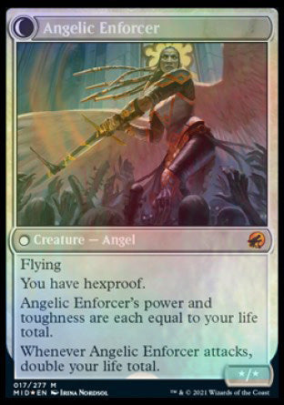 Image of Enduring Angel // Angelic Enforcer [Innistrad: Midnight Hunt Prerelease Promos]
