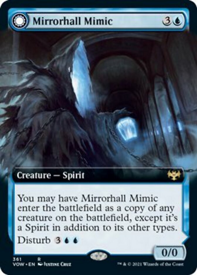 Image of Mirrorhall Mimic // Ghastly Mimicry (Extended Art) [Innistrad: Crimson Vow]
