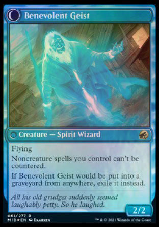 Image of Malevolent Hermit // Benevolent Geist [Innistrad: Midnight Hunt Prerelease Promos]