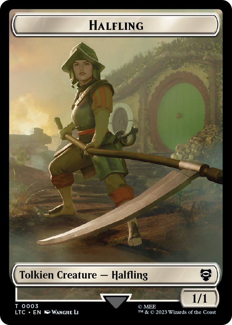 Image of Halfling // Treasure Token [The Lord of the Rings: Tales of Middle-Earth Commander Tokens]