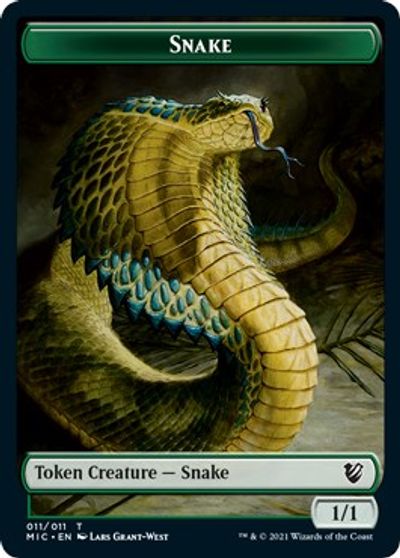 Image of Spirit // Snake Double-Sided Token [Innistrad: Midnight Hunt Commander Tokens]