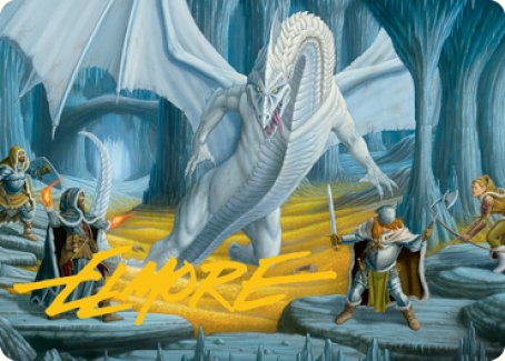 Image of Cave of the Frost Dragon Art Card (Gold-Stamped Signature) [Dungeons & Dragons: Adventures in the Forgotten Realms Art Series]