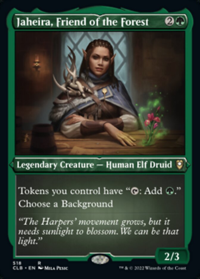 Image of Jaheira, Friend of the Forest (Foil Etched) [Commander Legends: Battle for Baldur's Gate]