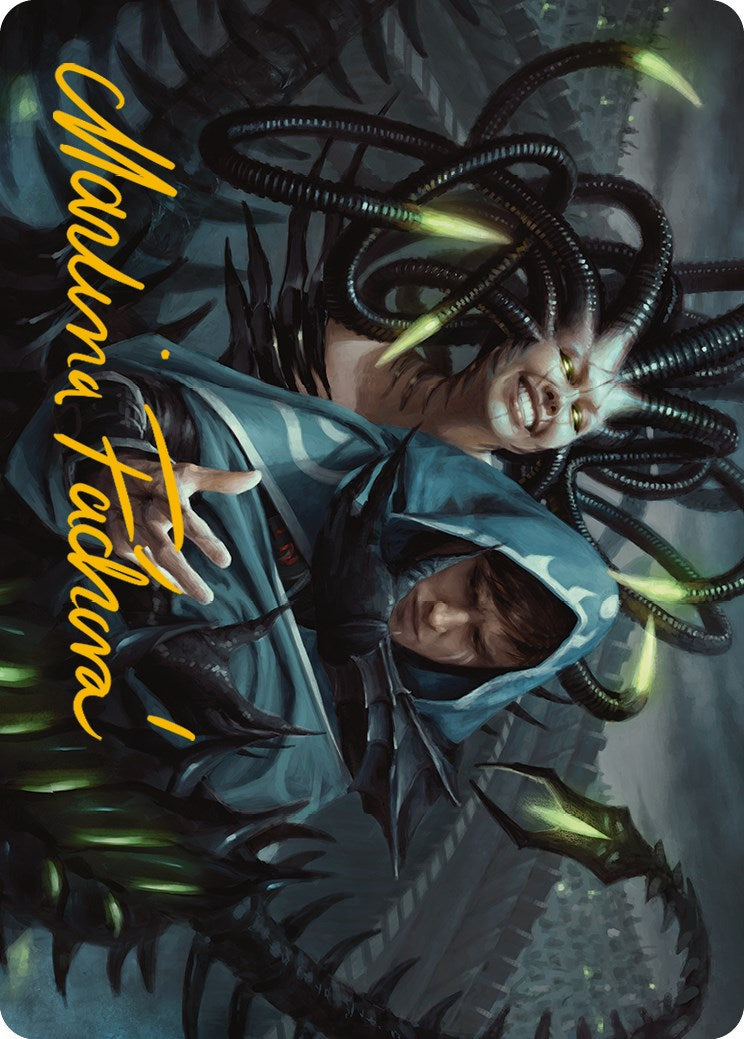 Image of Phyrexian Arena Art Card (Gold-Stamped Signature) [Phyrexia: All Will Be One Art Series]