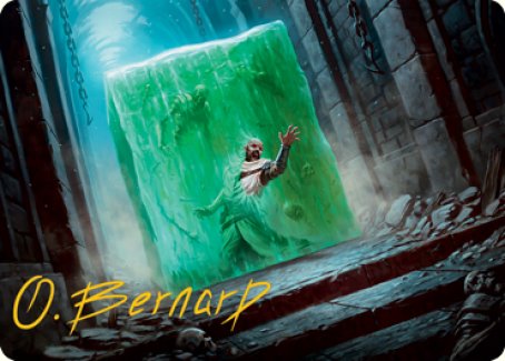 Image of Gelatinous Cube Art Card (Gold-Stamped Signature) [Dungeons & Dragons: Adventures in the Forgotten Realms Art Series]