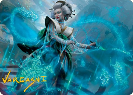Image of Bearer of Memory Art Card (Gold-Stamped Signature) [Kamigawa: Neon Dynasty Art Series]